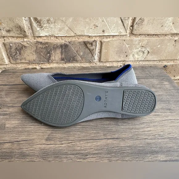 Rothy’s The Point in Cloud Grey Birdseye Sz 7