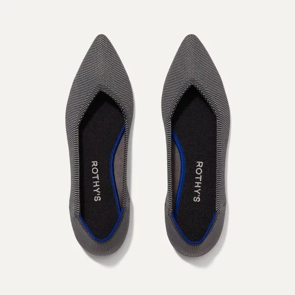Rothy’s The Point in Cloud Grey Birdseye Sz 7