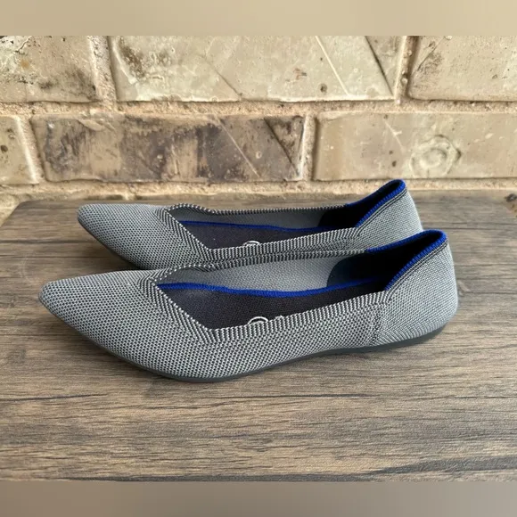 Rothy’s The Point in Cloud Grey Birdseye Sz 7