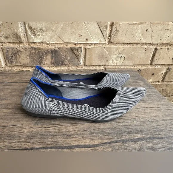 Rothy’s The Point in Cloud Grey Birdseye Sz 7