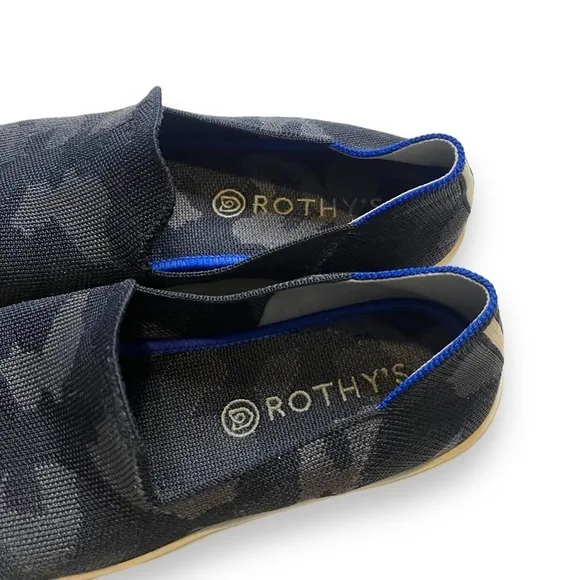Rothy's The Sneaker Gray Camo Slip On Shoes Size 9