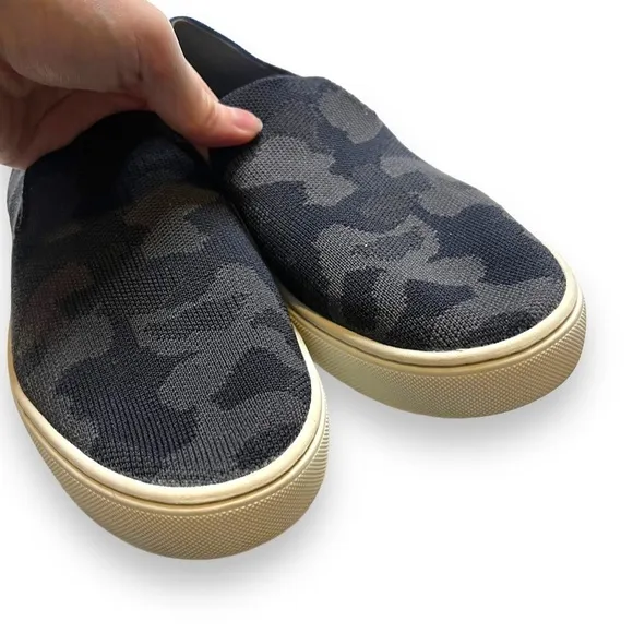 Rothy's The Sneaker Gray Camo Slip On Shoes Size 9