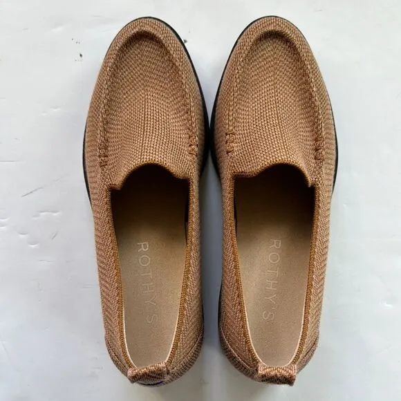 Rothy’s Women’s Size 7.5 The Lug Loafer Flat Oxford Herringbone Teak Merino Wool