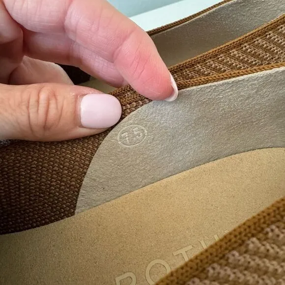 Rothy’s Women’s Size 7.5 The Lug Loafer Flat Oxford Herringbone Teak Merino Wool