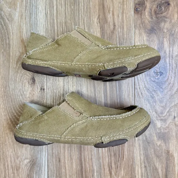 RR3025: MEN'S TONY LAMA CASUAL SHOES - CANVAS WINTER WHEAT Size 10 EUC
