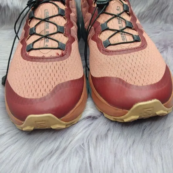 Salomon Sense Ride 4 Brick Dust Trail Running Shoes Women's Size 10 Sneakers
