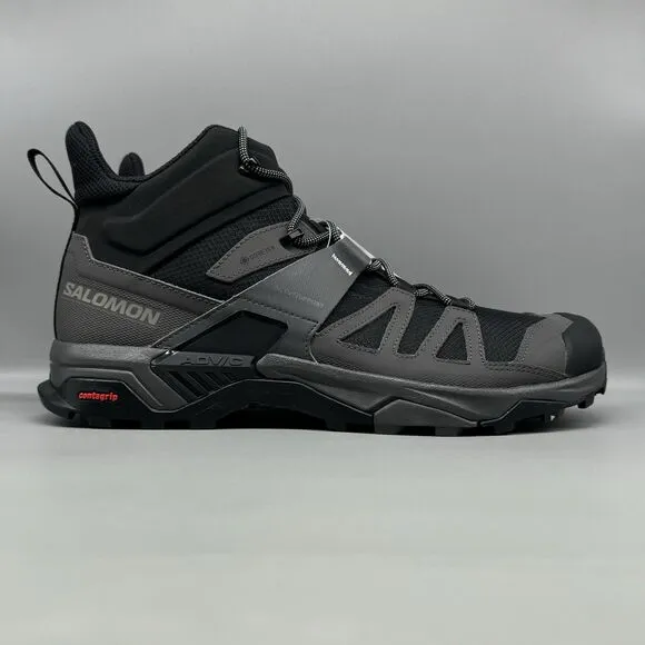 Salomon X Ultra 4 Mid GTX Gore-Tex Size 10.5 WATERPROOF Black Hiking Boot Trail