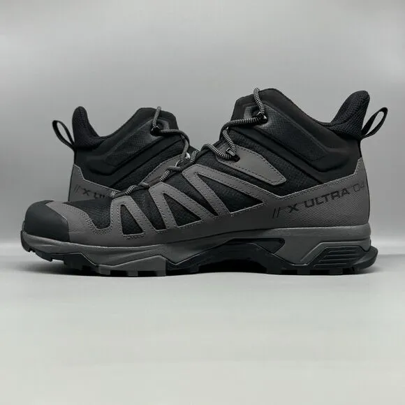 Salomon X Ultra 4 Mid GTX Gore-Tex Size 10.5 WATERPROOF Black Hiking Boot Trail