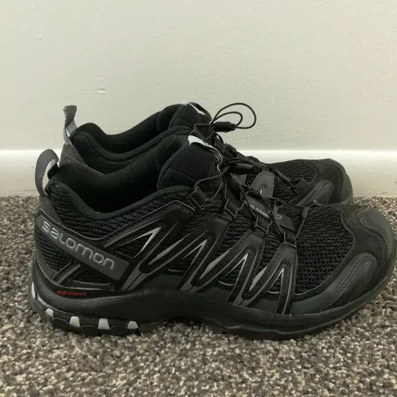 Salomon XA Pro 3D Trail Hiking Outdoor Running Shoes Black Mens Size 8