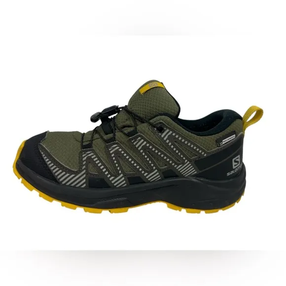 Salomon XA Pro Trail Shoes Youth Size US 1.5 Kids Green CS Waterproof  Hiking