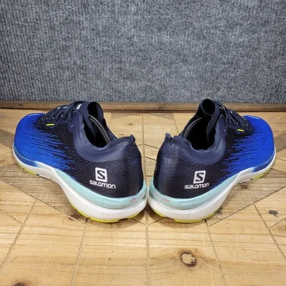 Salomon Mens Size 12 Sonic 4 Accelerate Athletic Minimalist Running Shoes Blue