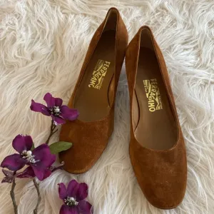 SALVATORE FERRAGAMO suede leather shoes