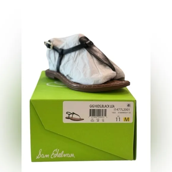 Sam Edelman Kids Gigi Sandal | Black | US 11