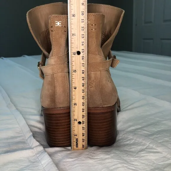 Sam Edelman Simona Block Heel Leather/Suede Bootie size 8.5 brand new