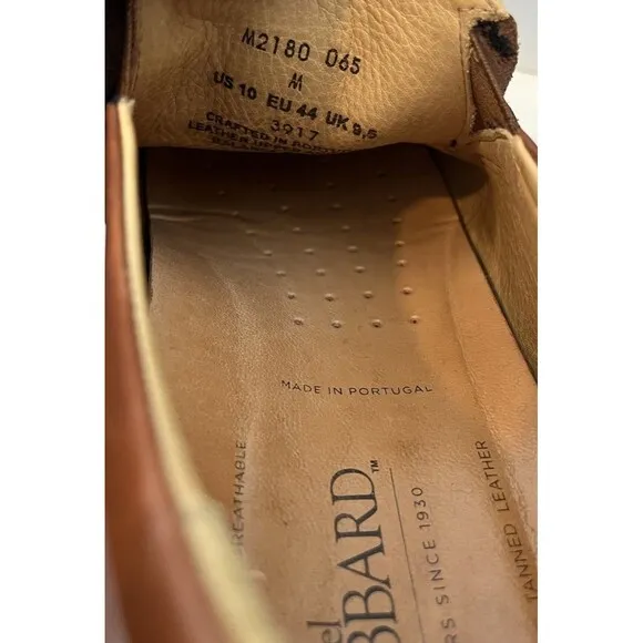 Samuel Hubbard Mens Brown Penny Loafer Leather Slip On Shoes Vibram Sole 10 M