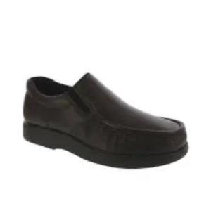 SAS Classic Black Leather Side Gore Slip-On Loafers Shoes Sz 12 WW WIDE