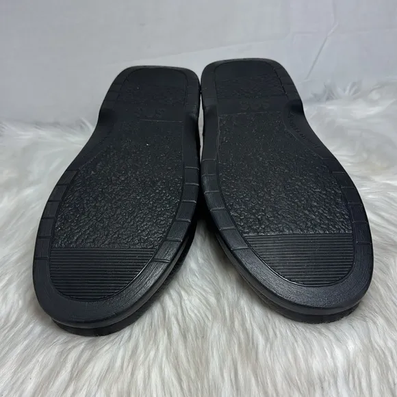 SAS Classic Black Leather Side Gore Slip-On Loafers Shoes Sz 12 WW WIDE