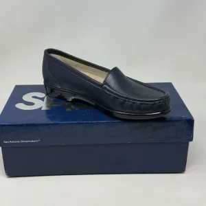 SAS Simplify Loafers Womens 6.5 W Wide Blue Leather Comfort Casual Slip On Shoes