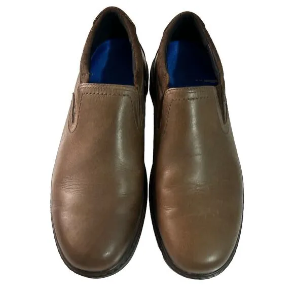 SAS Step Slip On Loafers Brown Leather Men's Sz 10W New Balance Insoles $255