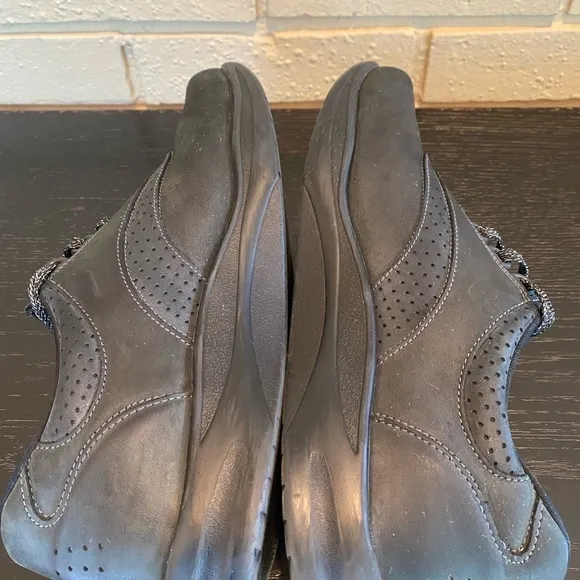 SAS Walk Easy Tripad Comfort Black Leather Nero Sneaker Shoes Womens Sz 10 N