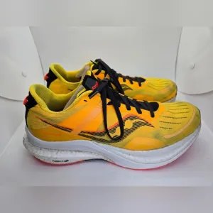 Saucony Tempus Shoes Men's 11 Yellow Running Athletic Training Support Sneakers
