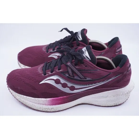 Saucony Triumph 20 Running Shoes Red Maroon Sneakers Athletic Women’s Sz 12