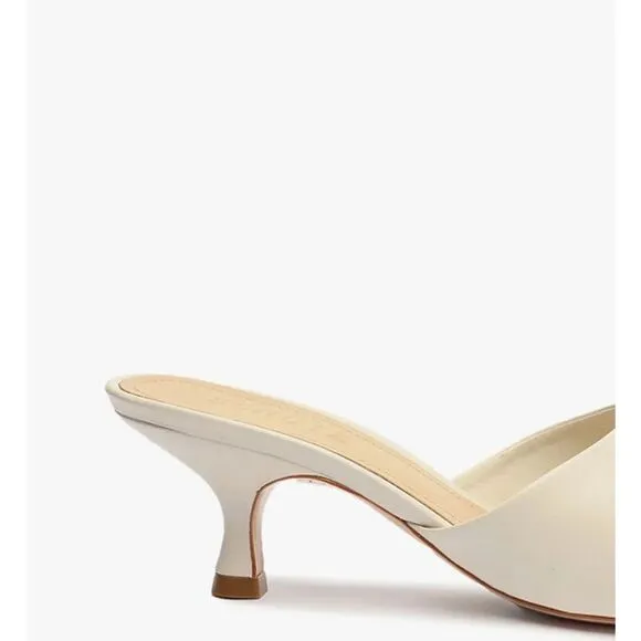 Schutz Dethalia Napa leather sandals shoes mules heels cream Revolve 7.5