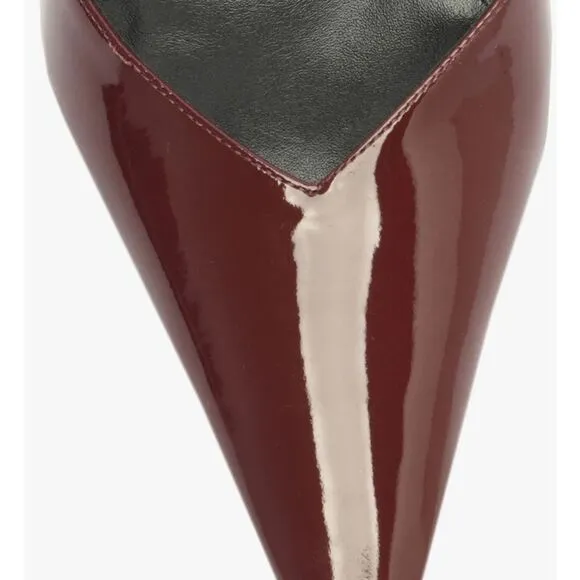 Schutz Sienna pumps platforms shoes cherry red patent wedges Revolve 7