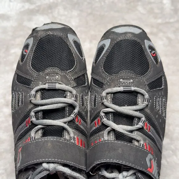 Scott Sticki Gray Black Red Lace Up Mountain Biking Shoes Mens EU 43 US 9.5
