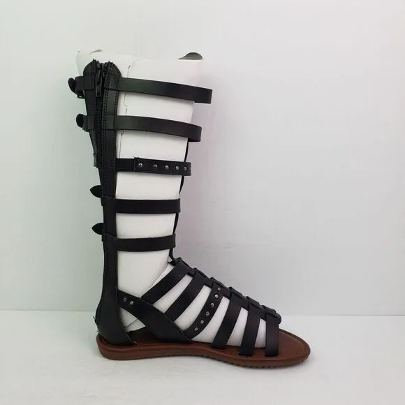 Seven Dials Sarita Womens Size 6 Black Casual Knee High Gladiator Sandal Shoes