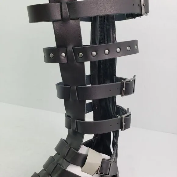 Seven Dials Sarita Womens Size 6 Black Casual Knee High Gladiator Sandal Shoes