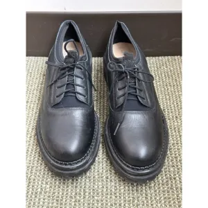 Shelly's London, Black Oxford Leather Shoes, Unisex Men's 7/Women's 8.5