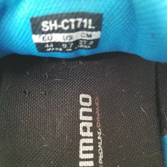 SHIMANO Mountain Black/Blue Sz 9.5 (44 EU) Men SH-CT71L Mens Cycling Shoes