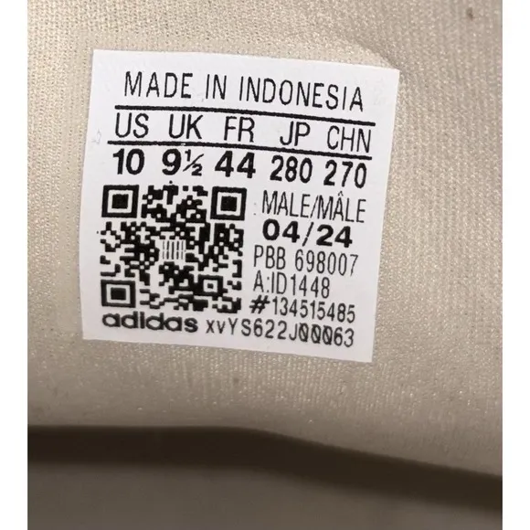Size 10 Men's adidas Samba OG Off White Grey Sneakers Shoes ID1448