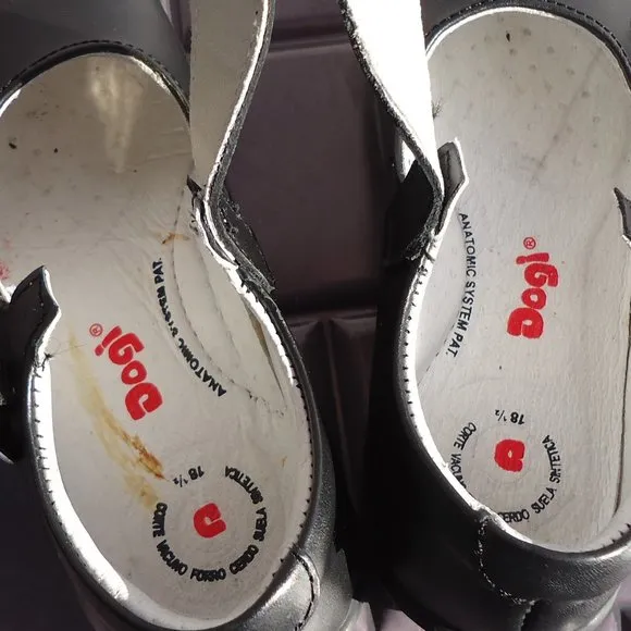 SIZE 18.5. Dogi® black leather dress shoes.