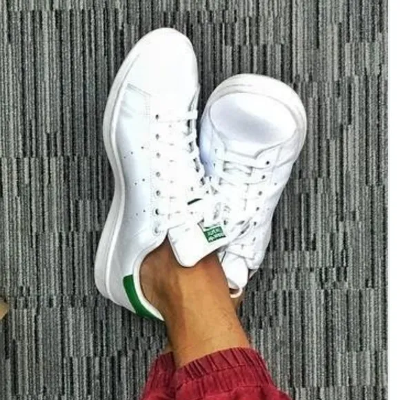 Size 19 New Mens Adidas White Green Sneakers Stan Smith Shoes