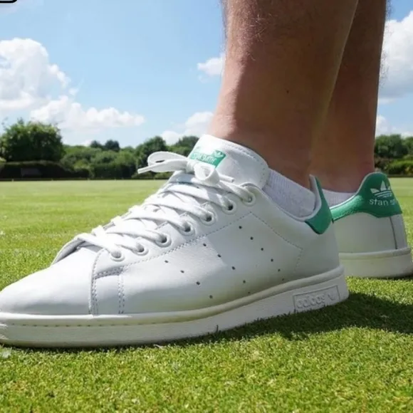 Size 19 New Mens Adidas White Green Sneakers Stan Smith Shoes