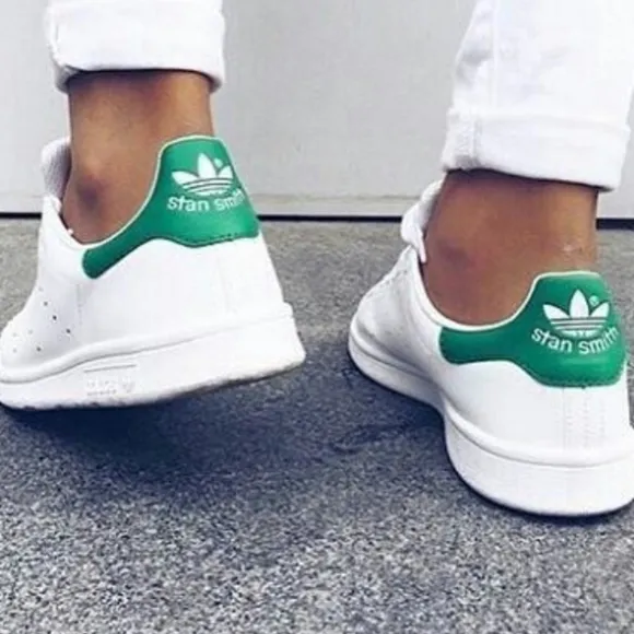 Size 19 New Mens Adidas White Green Sneakers Stan Smith Shoes