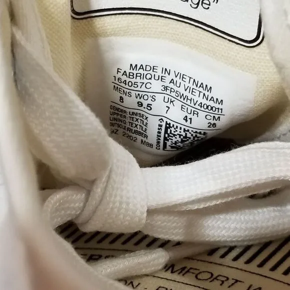 Size 8 Men 9.5 Women - Converse Jack Purcell JP OX White / White / Black 164057C