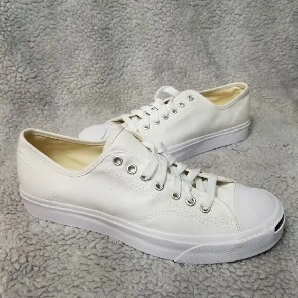 Size 8 Men 9.5 Women - Converse Jack Purcell JP OX White / White / Black 164057C
