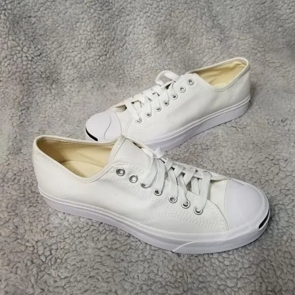 Size 8 Men 9.5 Women - Converse Jack Purcell JP OX White / White / Black 164057C