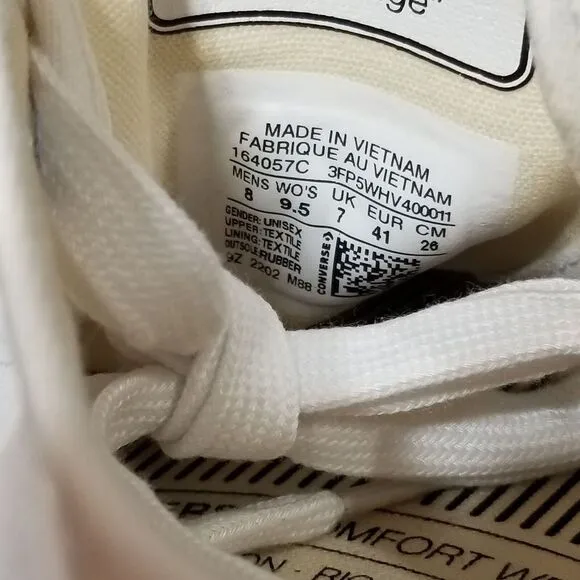 Size 8 Men 9.5 Women - Converse Jack Purcell JP OX White / White / Black 164057C