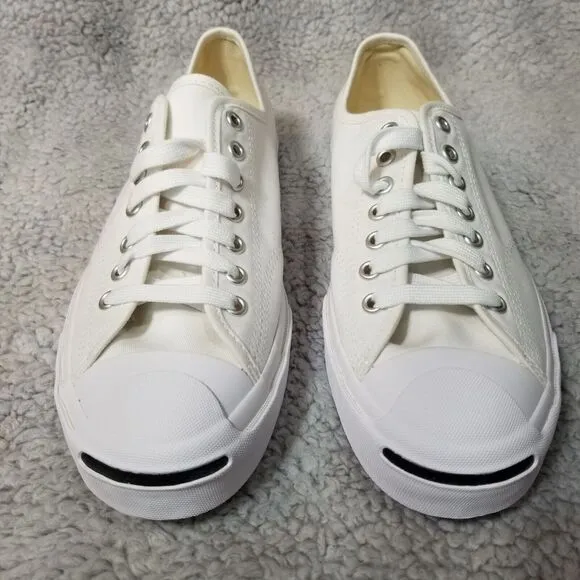 Size 8 Men 9.5 Women - Converse Jack Purcell JP OX White / White / Black 164057C