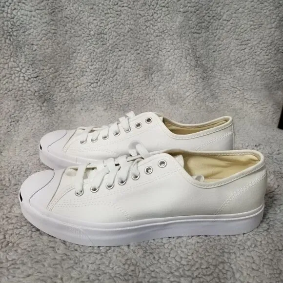 Size 8 Men 9.5 Women - Converse Jack Purcell JP OX White / White / Black 164057C
