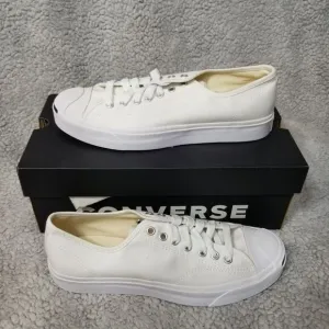 Size 8 Men 9.5 Women - Converse Jack Purcell JP OX White / White / Black 164057C