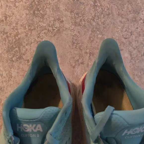 Size 8.5 B Hoka One One Clifton 8 Aquarelle Womens Bondi Comfort ( Clean )