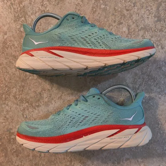 Size 8.5 B Hoka One One Clifton 8 Aquarelle Womens Bondi Comfort ( Clean )