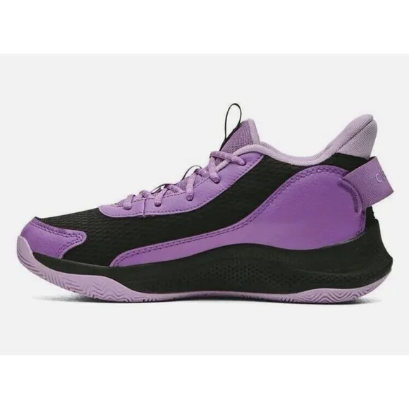 Size 8.5 Men / 10 Women - Under Armour Curry 3Z7 Purple Black Shoes T2