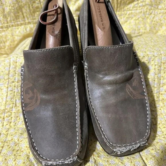 Skechers Men Shoes Brown Slip On Shoes 02-2 Leather Driving Phoenix SZ 9.5 M