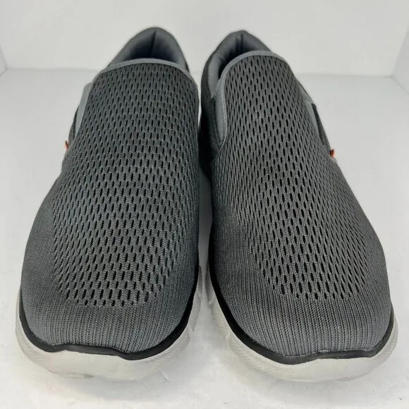 Skechers Mens 51509W Dark Gray Solid Slip On Low Top Size 12 Sneaker Shoes